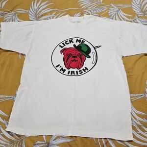 Red Dog Beer 1990s Vintage T-shirt St. Patricks Day Lick Me I'm Irish